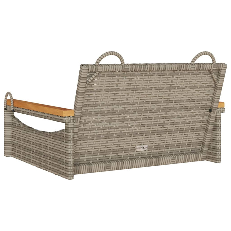 vidaXL szürke polyrattan hintapad 63 x 62 x 40 cm