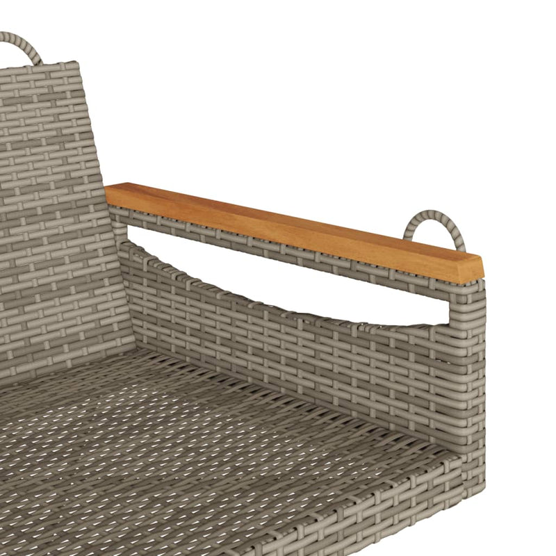 vidaXL szürke polyrattan hintapad 63 x 62 x 40 cm