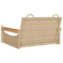 vidaXL bézs polyrattan hintapad 63 x 62 x 40 cm