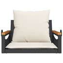 vidaXL fekete polyrattan hintapad párnákkal 63 x 62 x 40 cm