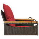 vidaXL barna polyrattan hintapad párnákkal 63 x 62 x 40 cm