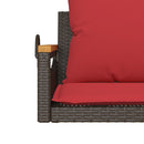 vidaXL barna polyrattan hintapad párnákkal 63 x 62 x 40 cm