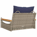 vidaXL szürke polyrattan hintapad párnákkal 63 x 62 x 40 cm