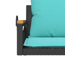 vidaXL fekete polyrattan hintapad párnákkal 63 x 62 x 40 cm