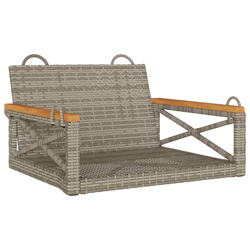 vidaXL szürke polyrattan hintapad 63 x 62 x 40 cm