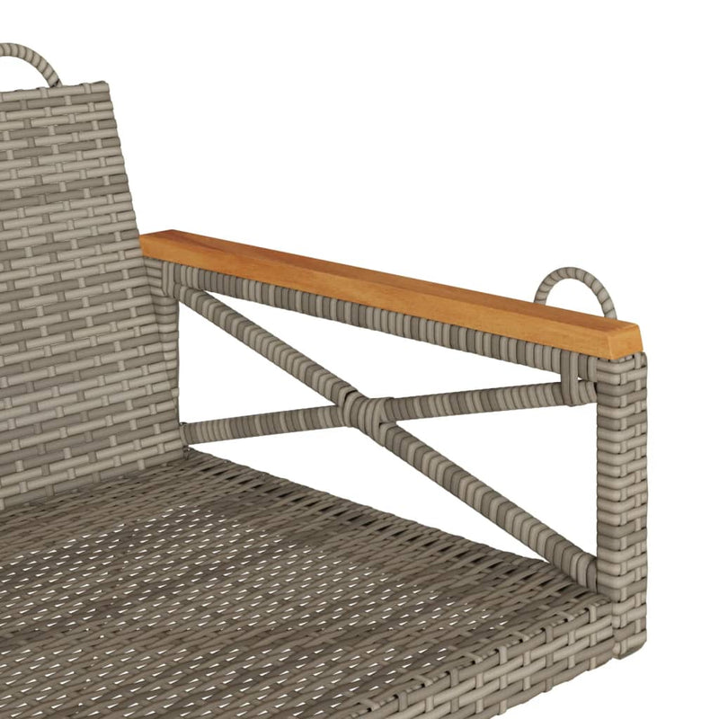 vidaXL szürke polyrattan hintapad 63 x 62 x 40 cm