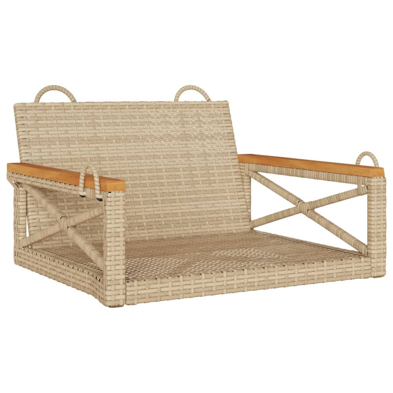 vidaXL bézs polyrattan hintapad 63 x 62 x 40 cm