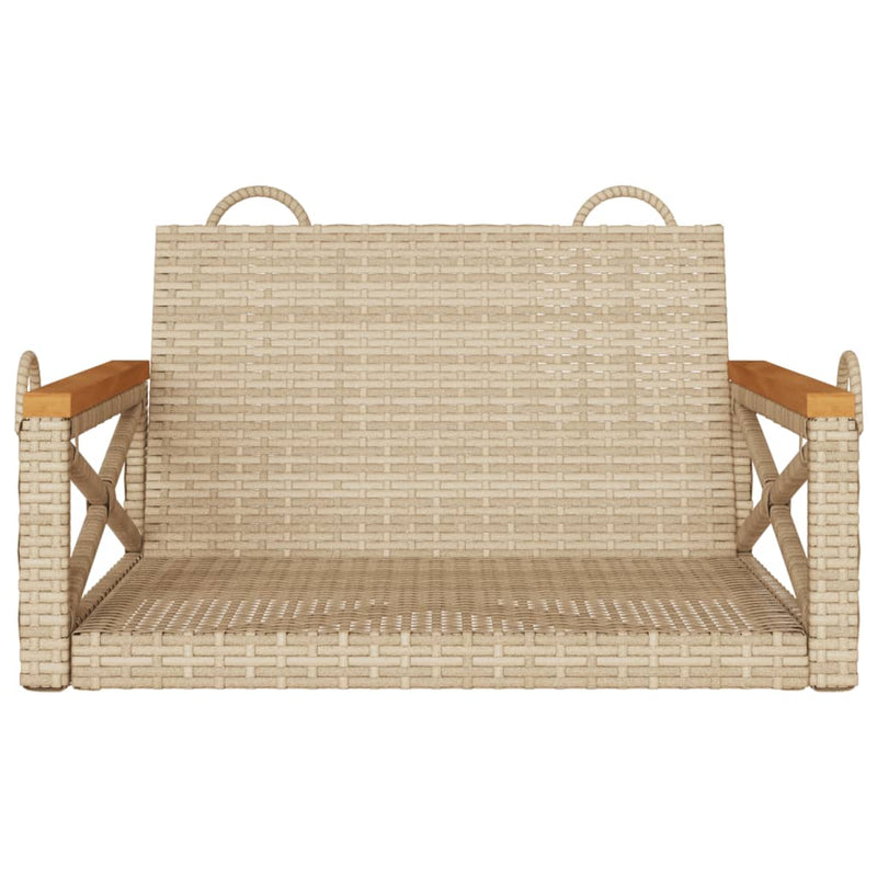 vidaXL bézs polyrattan hintapad 63 x 62 x 40 cm
