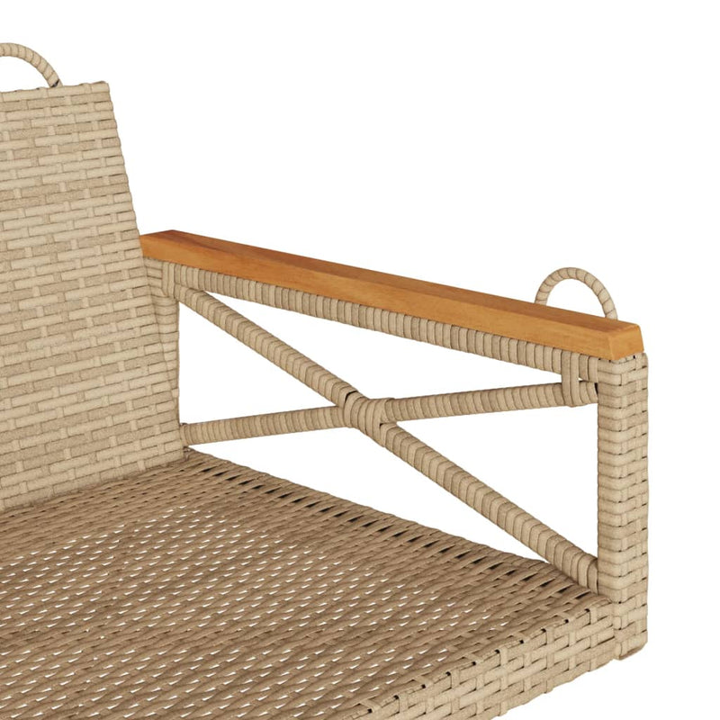 vidaXL bézs polyrattan hintapad 63 x 62 x 40 cm