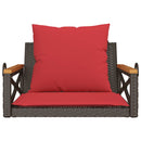 vidaXL barna polyrattan hintapad párnákkal 63 x 62 x 40 cm