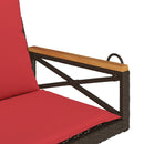 vidaXL barna polyrattan hintapad párnákkal 63 x 62 x 40 cm