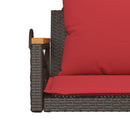vidaXL barna polyrattan hintapad párnákkal 63 x 62 x 40 cm