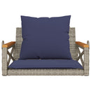 vidaXL szürke polyrattan hintapad párnákkal 63 x 62 x 40 cm