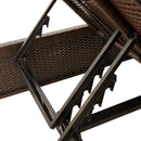 vidaXL barna polyrattan dupla napozóágy párnával