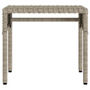 vidaXL világosszürke polyrattan napozóágy tetővel és asztallal