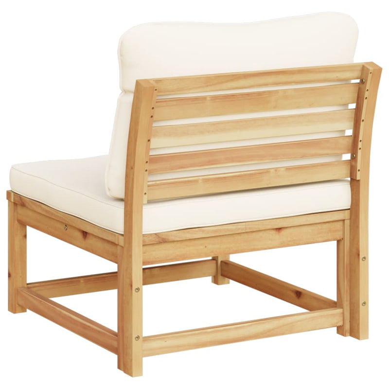 vidaXL 2 db tömör akácfa kerti kanapé párnákkal