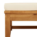 vidaXL tömör akácfa kerti lábzsámoly párnákkal