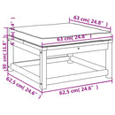 vidaXL tömör akácfa kerti lábzsámoly párnákkal
