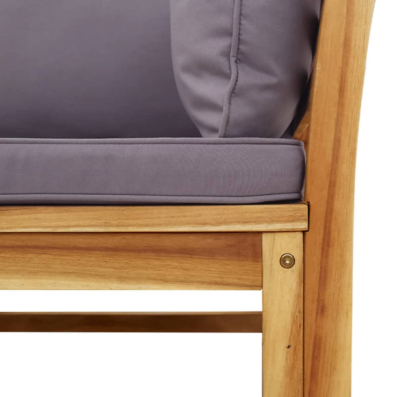 vidaXL tömör akácfa kerti sarokkanapé párnákkal 73 x 73 x 65 cm