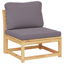 vidaXL 2 db tömör akácfa kerti kanapé párnákkal