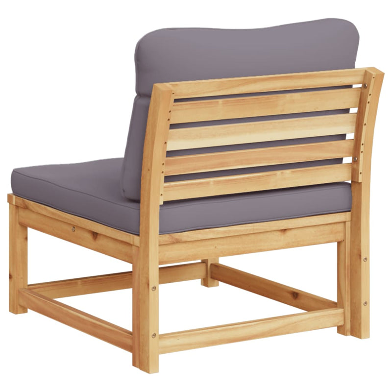 vidaXL 2 db tömör akácfa kerti kanapé párnákkal