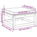 vidaXL tömör akácfa kerti lábzsámoly párnákkal