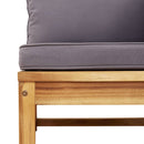 vidaXL 3 részes tömör akácfa kerti ülőgarnitúra párnákkal