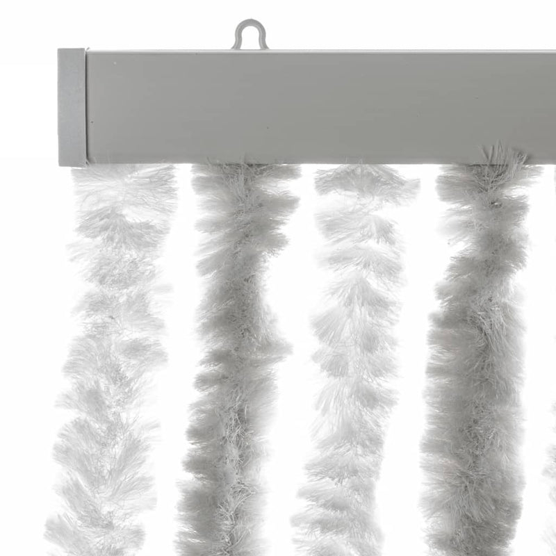 vidaXL világosszürke és fehér zsenília rovarfüggöny 90 x 200 cm