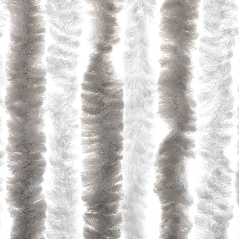vidaXL világosszürke és fehér zsenília rovarfüggöny 90 x 200 cm