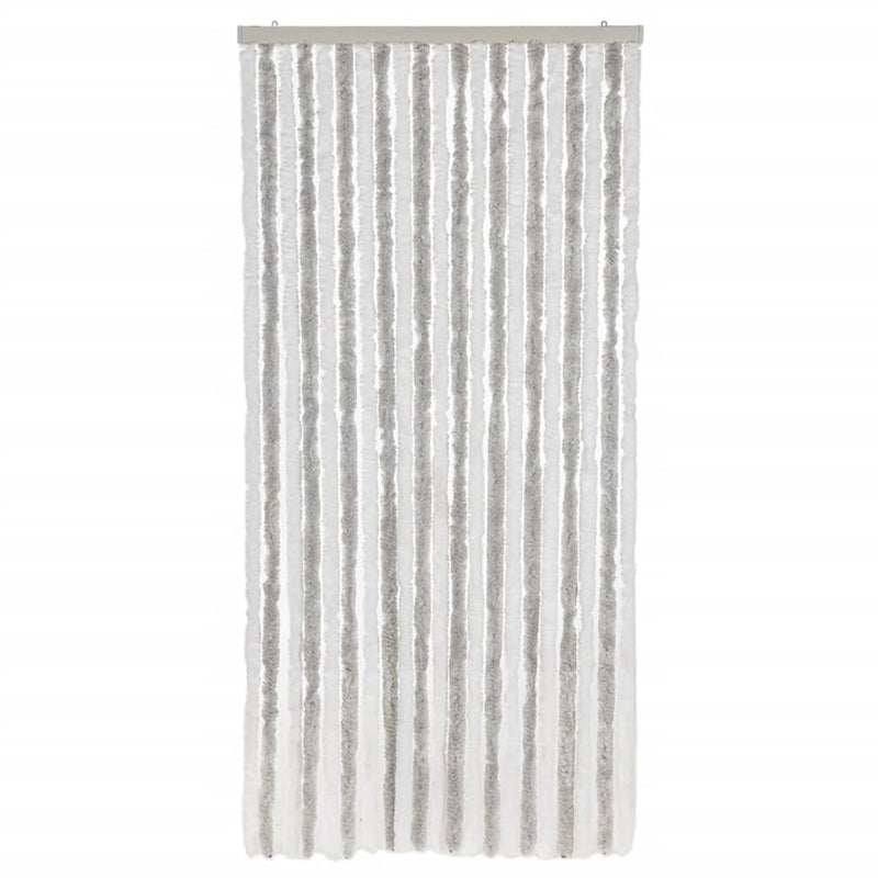 vidaXL világosszürke és fehér zsenília rovarfüggöny 100x200 cm