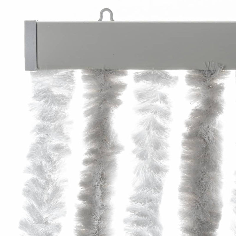 vidaXL világosszürke és fehér zsenília rovarfüggöny 100x220 cm