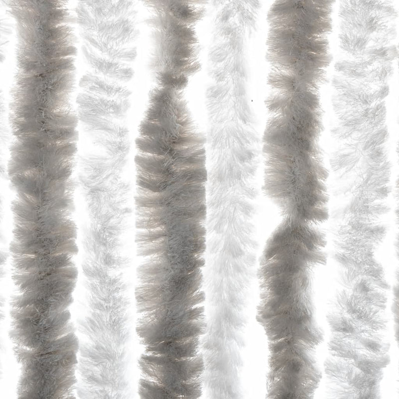 vidaXL világosszürke és fehér zsenília rovarfüggöny 100x220 cm