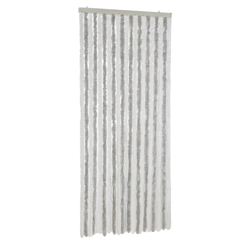 vidaXL világosszürke és fehér zsenília rovarfüggöny 100 x 230 cm