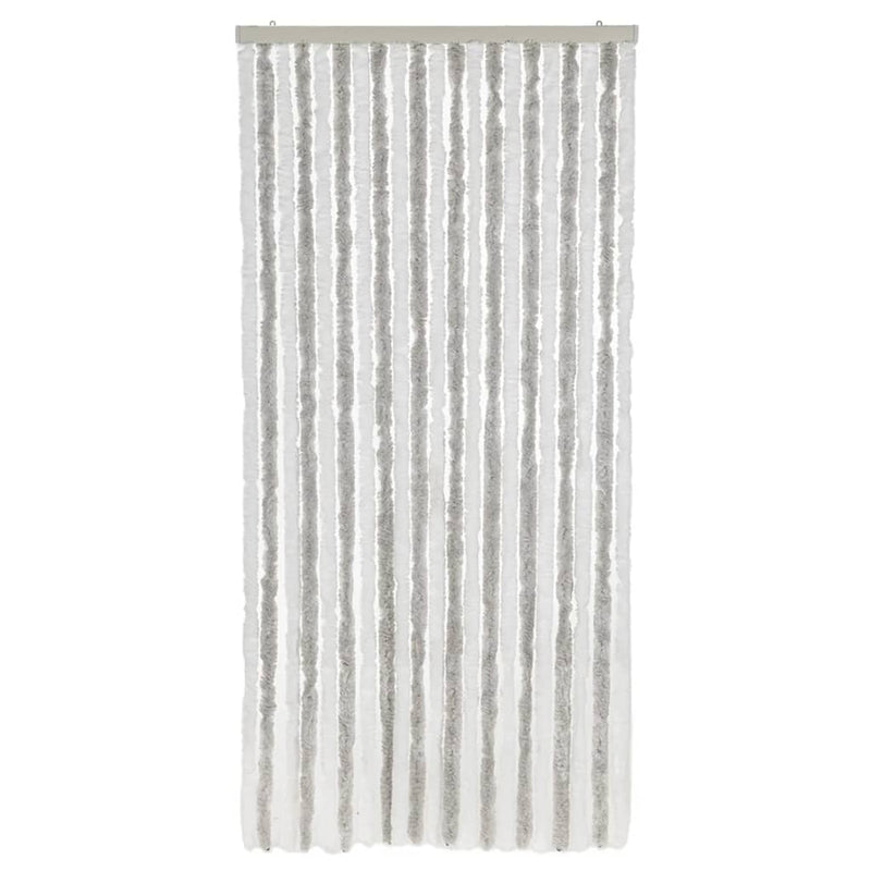 vidaXL világosszürke és fehér zsenília rovarfüggöny 100 x 230 cm