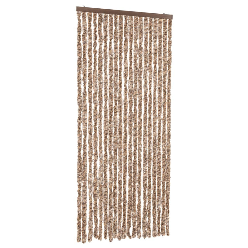 vidaXL bézs és sötétbarna zsenília rovarfüggöny 56x185 cm