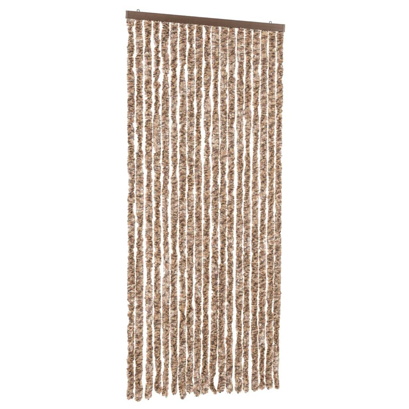 vidaXL bézs és sötétbarna zsenília rovarfüggöny 56x200 cm
