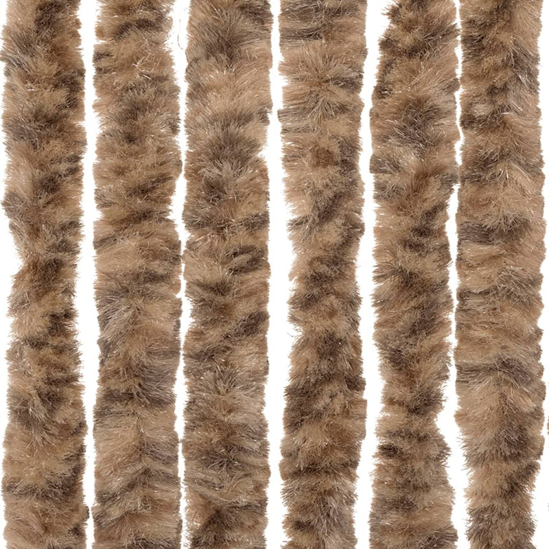 vidaXL bézs és sötétbarna zsenília rovarfüggöny 56x200 cm