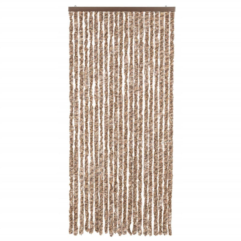 vidaXL bézs és sötétbarna zsenília rovarfüggöny 90x220 cm