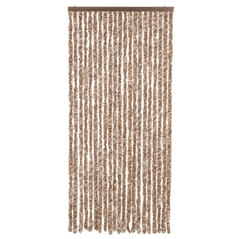 vidaXL bézs és sötétbarna zsenília rovarfüggöny 100x220 cm