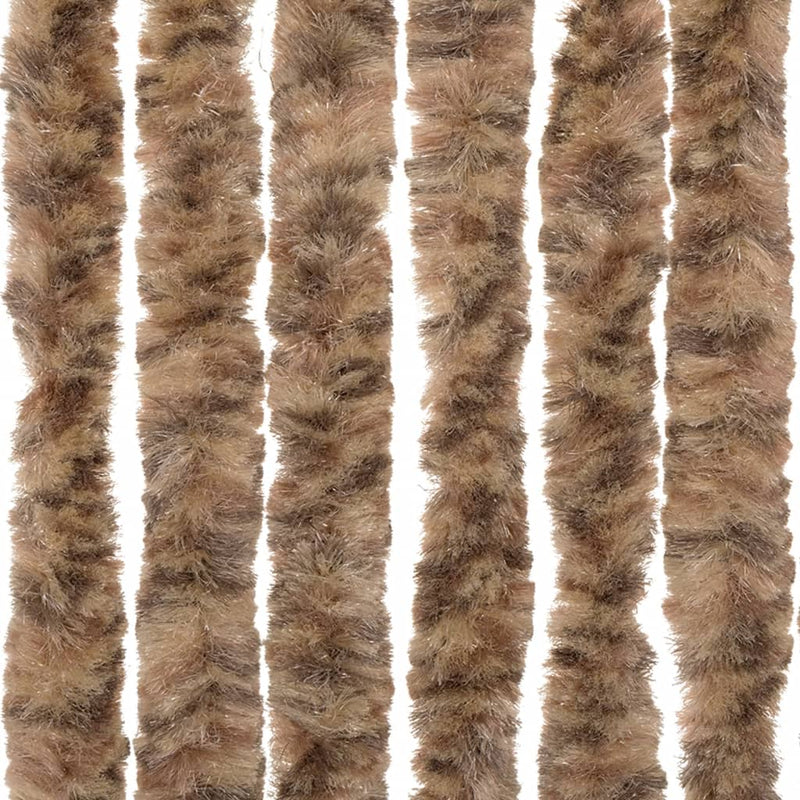 vidaXL bézs és sötétbarna zsenília rovarfüggöny 100x220 cm