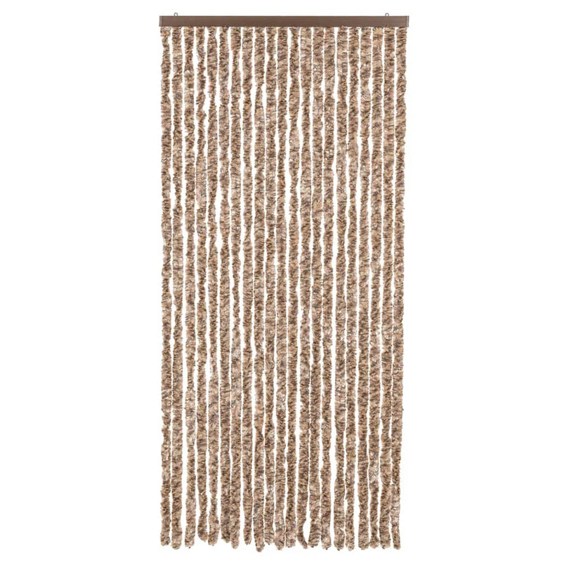 vidaXL bézs és sötétbarna zsenília rovarfüggöny 100 x 230 cm