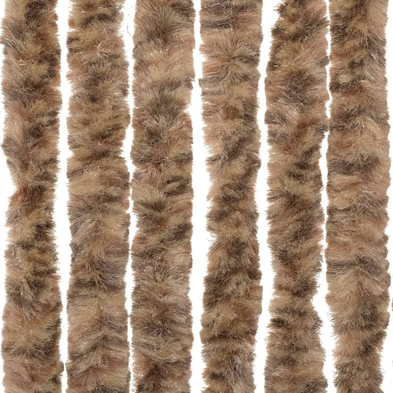 vidaXL bézs és sötétbarna zsenília rovarfüggöny 100 x 230 cm
