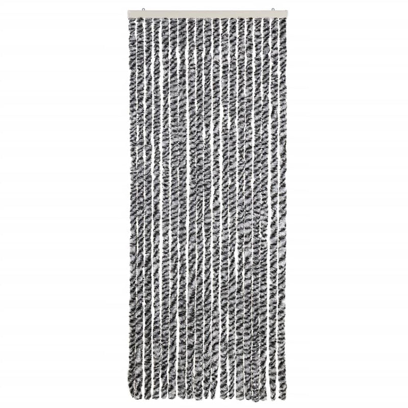 vidaXL zöld és fehér és fehér zsenília rovarfüggöny 56 x 200 cm