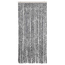 vidaXL szürke és fekete és fehér zsenília rovarfüggöny 90x200 cm