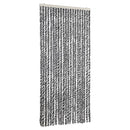 vidaXL szürke és fekete és fehér zsenília rovarfüggöny 90x220 cm