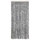vidaXL szürke és fekete és fehér zsenília rovarfüggöny 90x220 cm