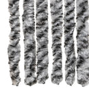 vidaXL szürke és fekete és fehér zsenília rovarfüggöny 90x220 cm