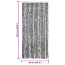 vidaXL szürke és fekete és fehér zsenília rovarfüggöny 90x220 cm