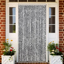 vidaXL szürke és fekete és fehér zsenília rovarfüggöny 90x220 cm