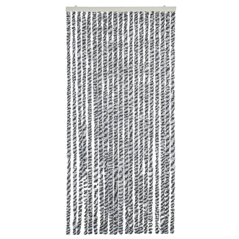 vidaXL szürke és fekete és fehér zsenília rovarfüggöny 100x220 cm
